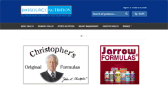 Desktop Screenshot of biosourcenutrition.com